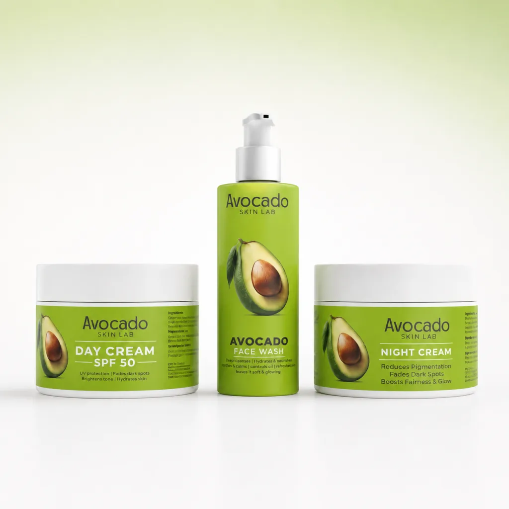 Avocado Full Kit — Day Cream + Night Cream + Facewash