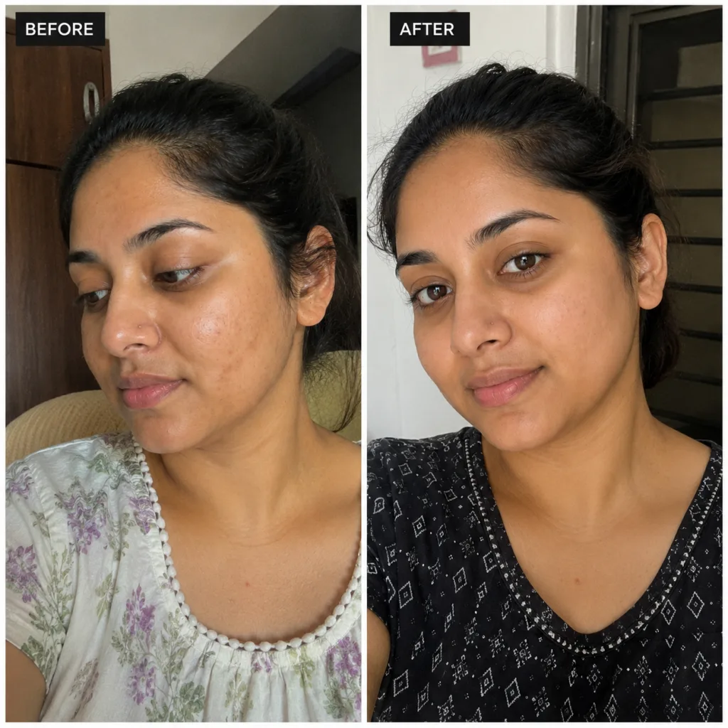 Before and after result